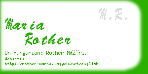 maria rother business card